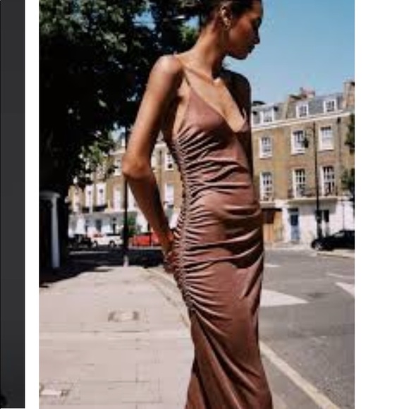 ZARA Brown Slip Dress - Picture 2 of 12